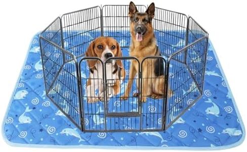 IEUUMLER Washable Pee Pads for Dogs Extra Large 71" x 71", 1 Pack Non-Slip & Waterproof Whelping Pad, Reusable Puppy Potty Training Pad with Fast Absorbent for Playpen EU007 (Dolphin, 71"X71"-1pcs)