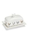 Cooksmart British Designed Ceramic Butter Dish with Lid | Large Butter Dish for All Types of Kitchens | Butter Dishes for All Sizes of Butter - Farmers Kitchen