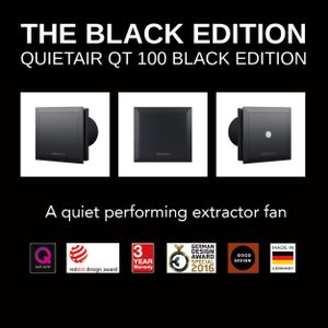 Airflow QT100 B Extractor Fan – Black Bathroom Ventilation
