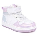 Nautica Kid's High Top Sneaker Fashion Boot High Top Basketball Shoe |Boys-Girls| (Toddler/Little Kids), White Multi-oakford, 11 US Little Kid