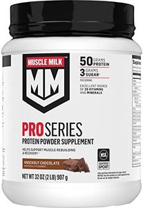 Muscle Milk Pro Series Protein Powder Supplement,Knockout Chocolate,2 Pound,11 Servings,50g Protein,3g Sugar,20 Vitamins & Minerals,NSF Certified for Sport,Workout Recovery,Packaging May Vary