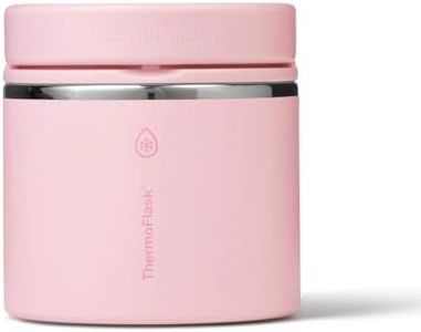 ThermoFlask Insulated Food Jar with Leakproof Lid (20 oz, Blush) - Stainless Steel Food Containers for Hot & Cold Meals, Lunch, Soup & Snacks