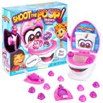 Brybelly Shoot The Poop: Unicorn Edition - Funny Family Game - Fast and Frenzied Flushing Poop Game with Fun Sounds for Kids