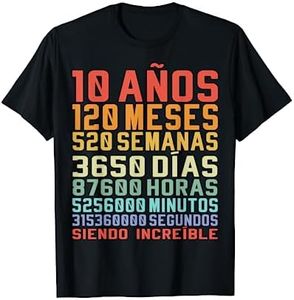 10 Años Divertido Regalo de Cumpleaños 10º Aniversario Camiseta