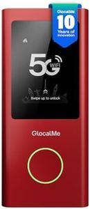 GlocalMe Red Numen Air 5G Mobile Hotspot, Portable WiFi Hotspot for Travel in 200+ Countries, Ultra High Speed Hotspot Device with Speed Up to 2.5Gbps, No SIM Card Required, 16 Connected Devices