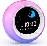 I·CODE Time to Wake Alarm Clock for Kids, Children's Sleep Trainer, Kids Wake Up Light, Sleep Sound Machine