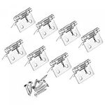 uxcell Spring Loaded Hinges, 1" 304 Stainless Steel Self Closing Hinge for Cabinet 8pcs