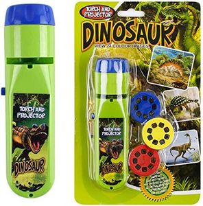 Georgie Porgy Children Projector Toys Educational Science Set Wall Ceiling Tent Torch Toddler Flashlight for Kids Gifts for Boys Girls (Dinosaur)