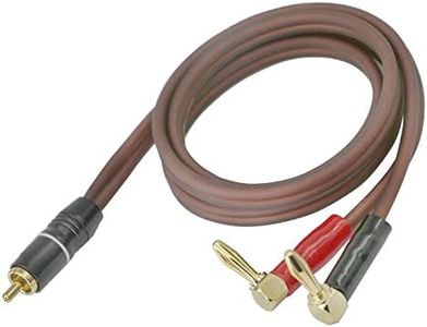 Câble de haut-parleur fiche banane vers RCA, câble de haut-parleur RCA mâle vers fiches banane (2banane) 4N OFC HiFi (2 m)