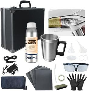 Nartov Kit de réparation de Phare avec 200ml Polish Phare Voiture Renovateur Phare Voiture Kit de Restauration de Phares pour Auto et Moto Outil de réparation de Phare de Voiture