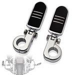 FOVPLUE 1.25" Highway pegs，Highway Footpegs With 1.25" Engine Guard Foot Rest P-Clamps Mounts Kits For Harley Davidson Touring Road King Street Glide Softail Dyna Sportster Chrome style-1