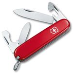 Victorinox Recruit 10 Function Swiss Army Pocket Knife, Red