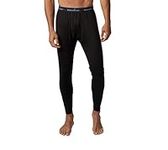 Woolove Mens Base Layer Long Underwear 100% Merino Wool Leggings 190 GSM – Thermal, Midweight, Moisture-Wicking, Breathable (Medium, Black)