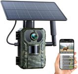 VOOPEAK 4G Solar Trail Camera - 2.5K Live Streaming Game Camera with Built-in SIM Card, 0.1s Motion Activated Wildlife Camera with 940nm No-Glow Night Vision, IP66 Waterproof Hunting Camera