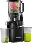 AMZCHEF Automatic Cold Press Juicer Machines 250W Liberate Your Hands, 135MM Opening and 1.8L Capacity Slow Juicers for Whole Fruit and Vegetable, with Triple Filter, Safety Lock, Obsidian Black