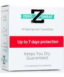 ZeroSweat Antiperspirant Wipes Deodorant | Clinical Strength Hyperhidrosis Treatment - Reduces Armpit Sweat - 10 Wipes New & Improved