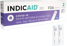 INDICAID COVID-19 Rapid Antigen Test, 1 Pack, 2 Tests Total, 4 Easy Steps & Results in 20 Minutes - Covid OTC Nasal Swab Test - HSA/FSA Reimbursement Eligible