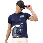 Free Authority Star Wars Ep- Ix Printed Regular Fit Blue Cotton Men's T-Shirt