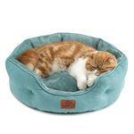 Bedsure Small Dog Bed, Round Pet Bed for Cats and Small Dogs – Machine Washable Cat Beds - Anti-Slip Bottom - All Season Ultra Soft Cat & Dog Cushion Bed - 20 inches Donut Round Cushion Dog Bed