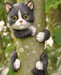 Garden Mile Tree Peeker Resin Ornaments Outdoor Decorations Garden Ornaments Housewarming Gifts Tree Decorations Easy Setup Durable Resin Painted Garden Decor (Cat)