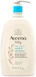 Aveeno Baby Daily Moisture Gentle Bath Wash & Shampoo with Natural Oat Extract, Hypoallergenic, Tear-Free & Paraben-Free Formula For Sensitive Hair & Skin, Lightly Scented, 33 fl. oz