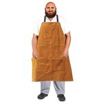 Urby Big and Tall Plus Size Leather Welding Apron For Men Flame Resistant, Overol Para Soldador, Unisex XL XXL Or Plus, W36+ (Plus Size: Leather)