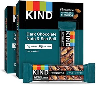 KIND Healthy Snack Bar, Dark Chocolate Nuts & Sea Salt, 5g Sugar | 6g Protein, Gluten Free Bars, 1.4 OZ, 24 Count