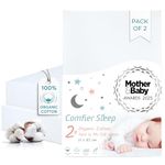 Next To Me Crib Sheets 51x85cm – Award-Winning 2 Pack Organic Cotton White Bedside Crib Fitted Sheets – Soft Breathable Tutti Bambini CoZee Fitted Sheets for Daily Use