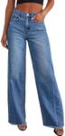 Sidefeel Women's Wide Leg Jeans Hig