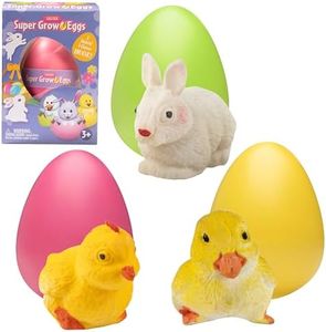 SCS Direct Easter Super Grow Eggs (1 Pack) – Hatch & Grow Surprise Pets in Water – Non-Candy Easter Basket Stuffers, Egg Hunt Prizes, and Party Favors for Kids & Toddlers – Hatch Chick, Duck, & Bunny