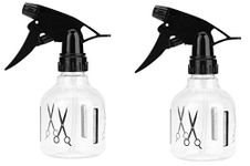 Iktu 250ml Plastic Haircut Mist Sprayer Water Spray Bottle for Flowers, Barber, Hairdressing Salon Tool (Pack of 2)