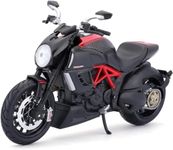 Bestie toys Scale Motorcycle Model Motorcycle Model 1:12 Bike Diecast Motorcycle Model with Sound & Light Birthday Gift Collection Bike (Ducatti Diavel)