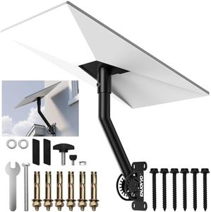 ENJOYVO Starlink Gen 3 Mount - Adjustable Wall/Roof Mounting Kit for V3 Standard Dish, 0-180° Tilt 360° Rotate Steel Bracket with Sandblast Bake Paint, Wood/Concrete Screws Included
