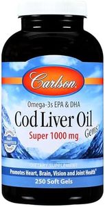 Carlson Laboratories Super 1000mg Cod Liver Oil, 250 Softgels