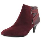 Alfani Womens Vandela2 Leather Closed Toe Ankle Fashion Boots, Malbec, Size 11.0