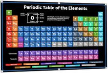 Bigtime Signs Periodic Table With Real Elements Inside | 2022 BLACK 24"x16" Chemistry Periodic Table of Elements Poster - Periodic Table Poster - Science Posters Periodic Table (All 118 Elements)