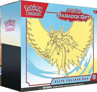 Pokémon TCG : Scarlet & Violet – Paradox Rift Elite Trainer Box – Roaring Moon (9 boosters Packs, 1 Carte en Aluminium et Accessoires Haut de Gamme)