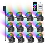 CREPOW RGB Underwater Pond Lights,