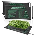 Bestio Seedling Heat Mat,Waterproof Plant Heating Mat 10" x 20.75" 2 Pack,MET Standard Seedling Mat for Plants with Digital Thermostat,For Indoor Seed Starting Greenhouse and Germination