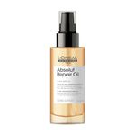 L'Oréal Professionnel Absolut Repair 10-in-1 Leave-in Serum for Dry & Damaged Hair - 90ml | 10-in-1 Multi-Benefit Leave-In Hair Oil, 1 action with 10 benefits, Enriched with Wheat Germ Oil