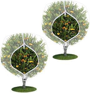 Fruit Tree Netting Covers with Zipper to Protect from Squirrels and Birds Large Netting for Fruit Trees Net Protection, White, 10' x 13', 2 Pack