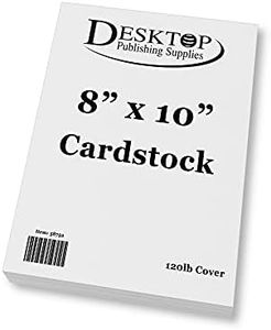 White 8" x 10" Cardstock - Blank SUPER Thick Paper - Heavy Weight 120lb Cover Card Stock for Inkjet & Laser Printer - 15 Sheets