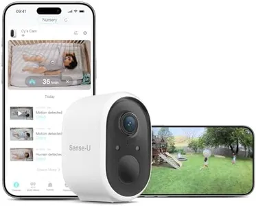 Sense-U AI Battery Baby Camera Monitor with Sensor-Free Sleep Breathing Movement Detection, Smart Security Wireless Outdoor Video Camera, Indoor Home Cam, No Monthly Fee, Peace of Mind for Parents