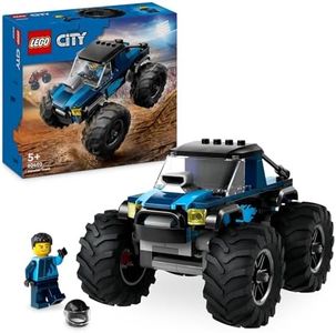 LEGO® City Blue Monster Truck 60402 Off-Road Toy Playset with a Driver Minifigure, Imaginative Toys for Kids,for Boys and Girls Aged 5 Plus