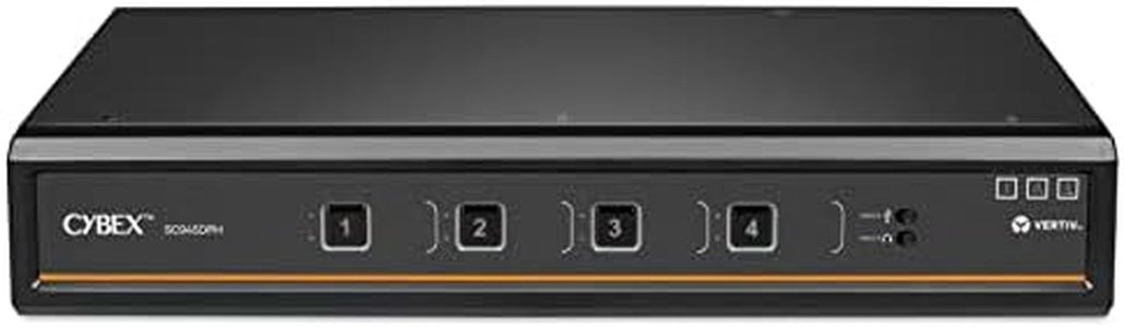 Vertiv Avocent Cybex SC900 Secure Desktop KVM Switch, Dual Head Monitor, 4 Port, Universal and DPP, USB-C, Common Access Card (CAC), NIAP Version 4.0 Certified, TAA Compliant (SC945DPH-400)