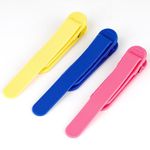 Huuazoi Bookmark, Unique and Creative Metal Silicone Duckbill Bookmark Clip, A Perfect Gift for Women and Book Lovers (Blue-Yellow-Rose Red)