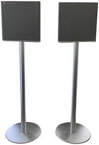 Zgouo Speaker Stands Compatible with Sony HT-A9M2 Home Surround Sound System，The Speaker Floor Stand can Hide The Power Cord and is Made of Aluminum Alloy Material(Silvery 2 Pair)