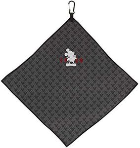 Team Effort T0539619 Disney Mickey Mouse Golf 15"x15" Grey Microfiber Towel, Multicolor