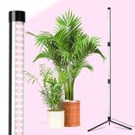 Sondiko Growing Light for Indoor Plants with Stand, 192 LEDs 40W Full Spectrum Wide Illumination Area, T10 Vertical Standing Plant Grow Light, 4FT Height with On/Off Switch and Tripod Floor Stand