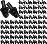TrelaCo 200 Pairs Silicone Ear Plugs Soft Reusable Waterproof Ear Plugs for Sleeping Noise Swimming Hearing Protection Earplugs Shooting Construction Hunting Music Concerts (Black)
